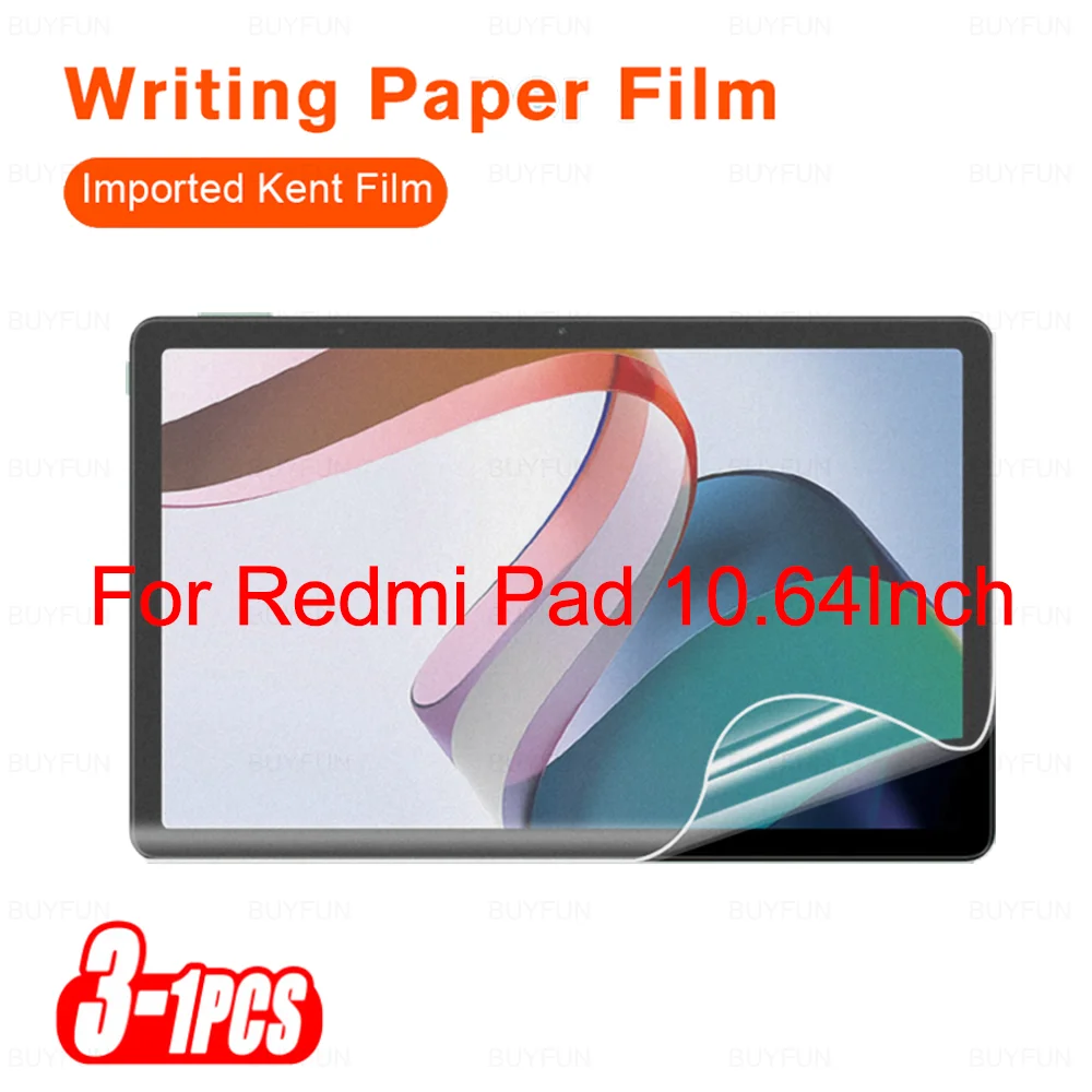 3-1Pcs Soft PET Writing Screen Protector For Xiaomi Redmi Pad 10.61 Inches Matte Painting Tablet Film For Mi Pad RedmiPad 2022