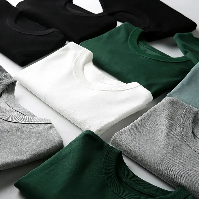 Heavyweight 300G Combed Cotton Short Sleeve T-Shirt Breathable Comfortable Couple Top Fashionable Urban Style round Neck Pure...