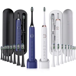 Sonic Electric Toothbrush Smart Ultrasonic Dental Teeth Whitening Rechargeable Adult Tooth Brush Sarmocare S100 With8 Brush Head