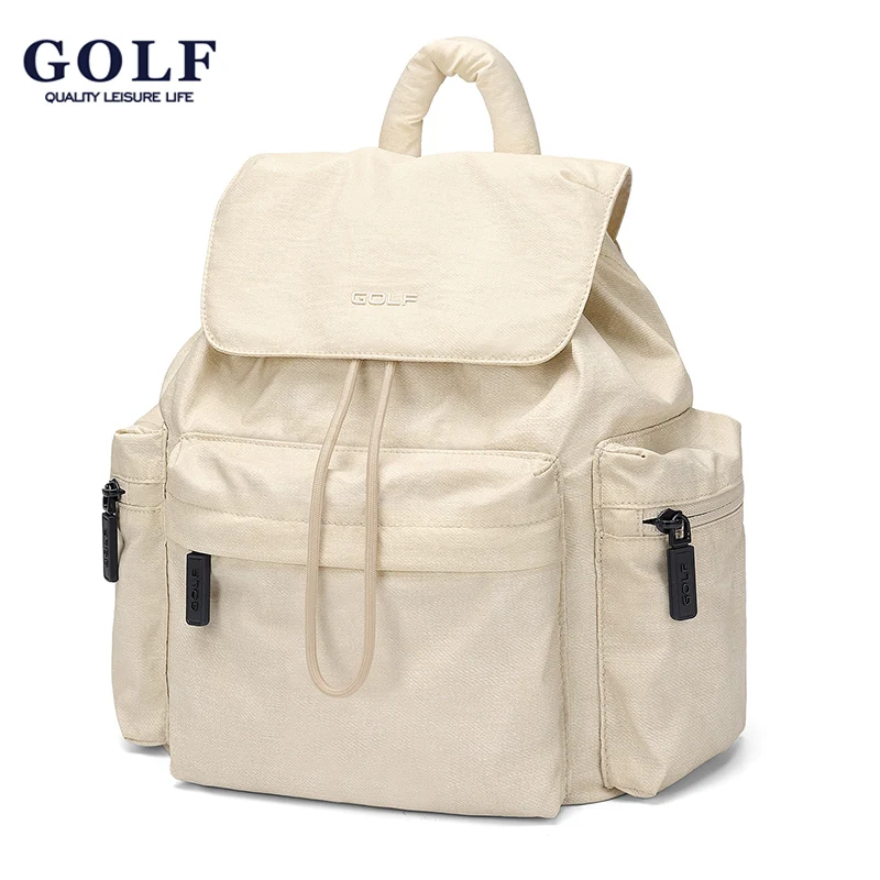 GOLF Women's New Style Travel Backpack Multiple Pockets Fashion Backpack Oxford Cloth Backpack Versatile Bag Solid Color