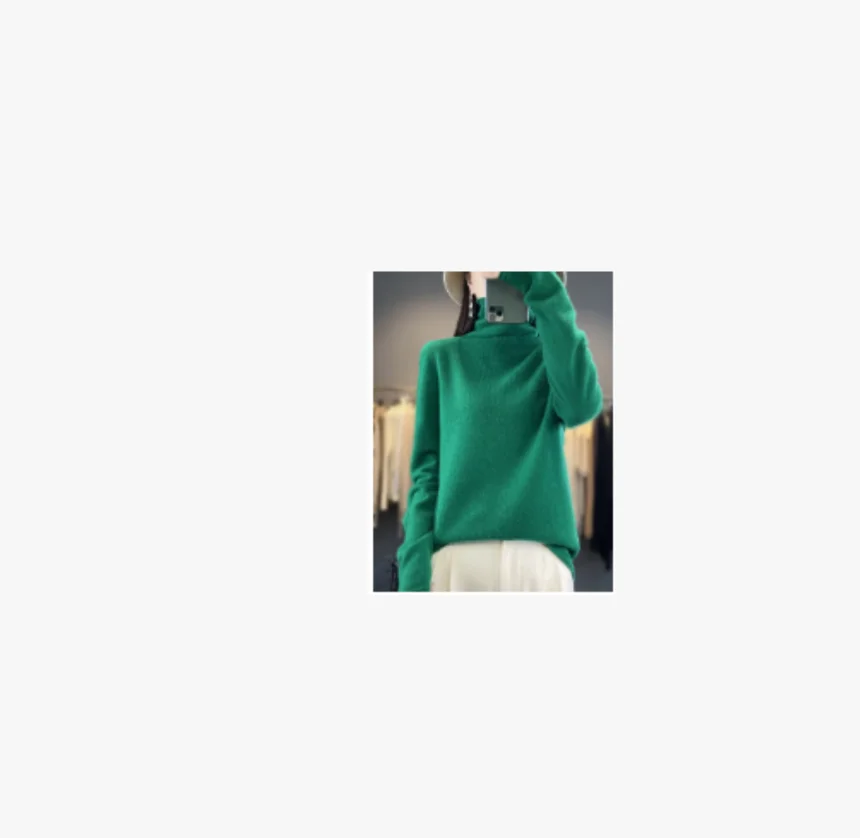 

Binding Ruffled Collar 100% Merino Wool Knitwear Chic Women's Pullovers Button Sweater Comfort Soft Warm Casual Simple Tops