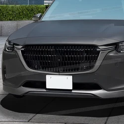 ABS 탄소 섬유 블랙 자동차 앞 범퍼 레이싱 그릴 메쉬 그릴 장식 스트립, RHD LHD, 마쓰다 CX60 CX 60 2022 2023 2024
