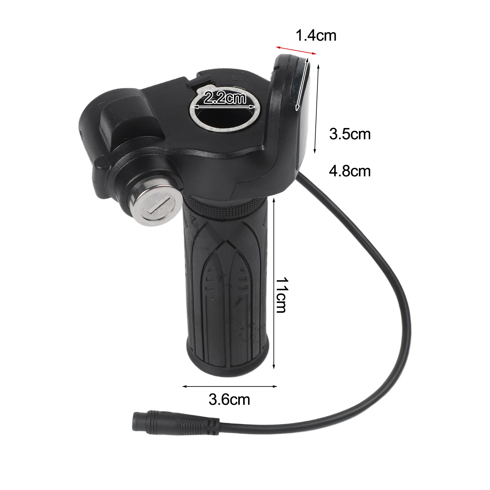 

Electric Bicycle Throttle Handlebar Grip With Digital Display Electric Scooter Throttle Start Buttom With Keys Cycling Accessory