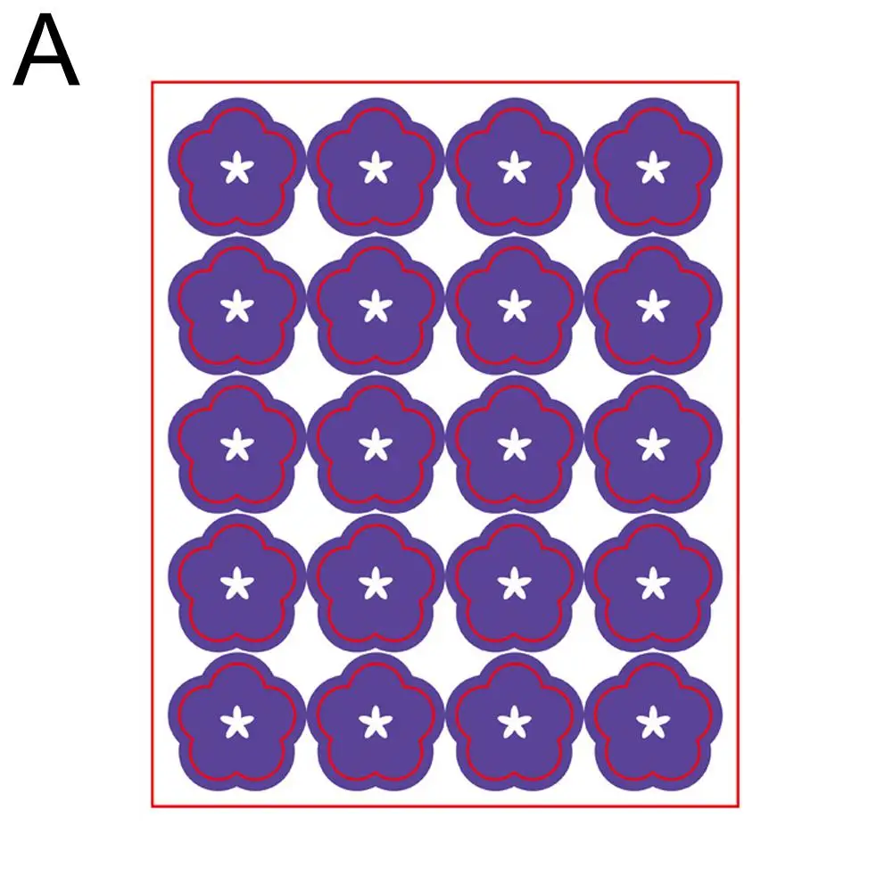 Roxo uv proteção adesivos para protetor solar, 15mm, em forma de flor, u0v9