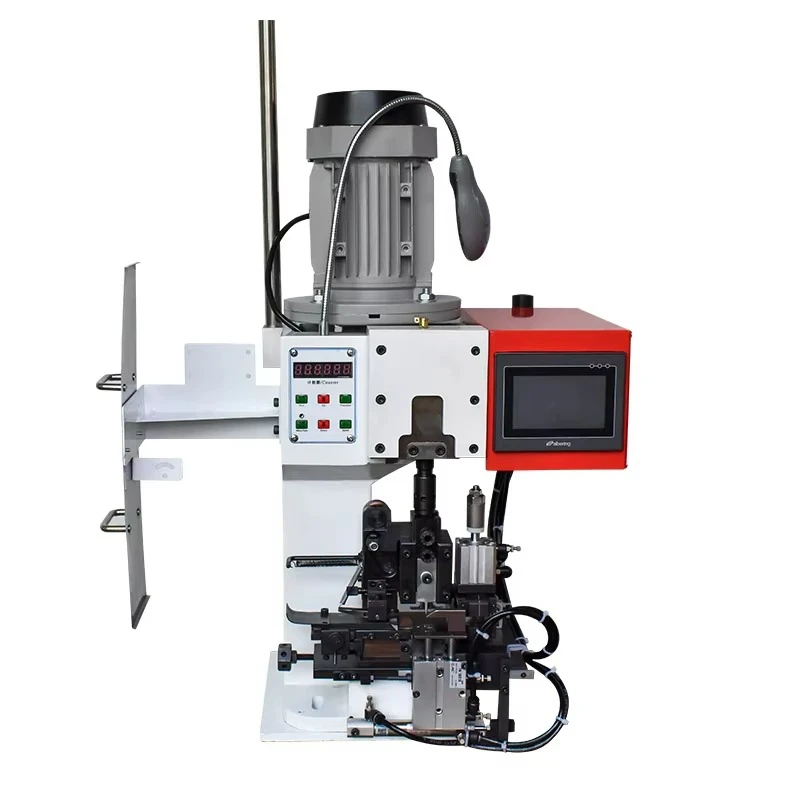 Semi-automatic multi-core stripping and crimping machine