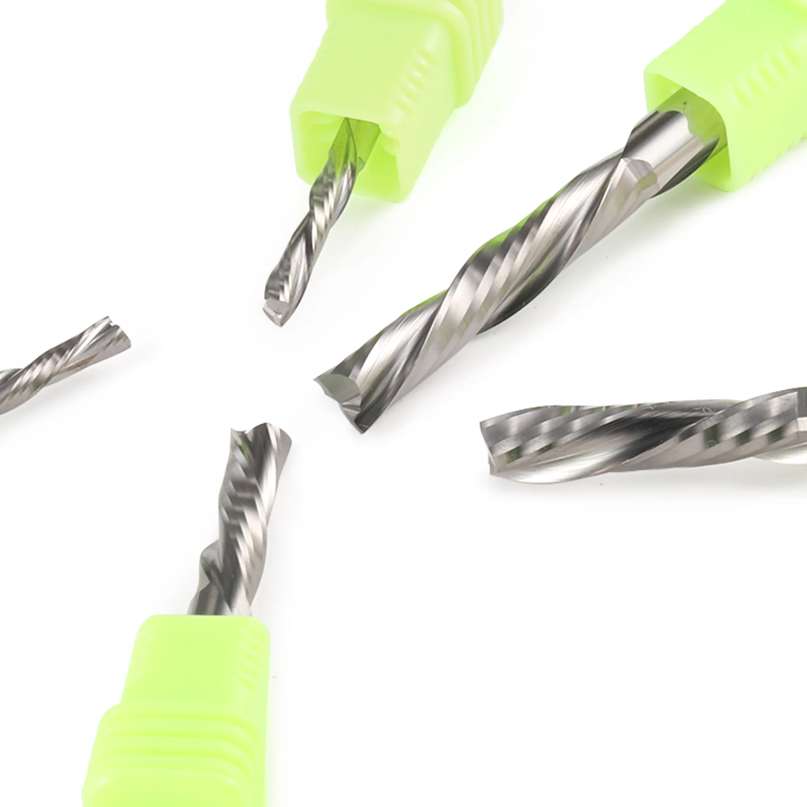 1pcs Left Spiral End Mill 3.175 4 6mm 2 Flute Down Cut Solid Carbide Milling Cutter for CNC Router Bit Wood MDF Acrylic