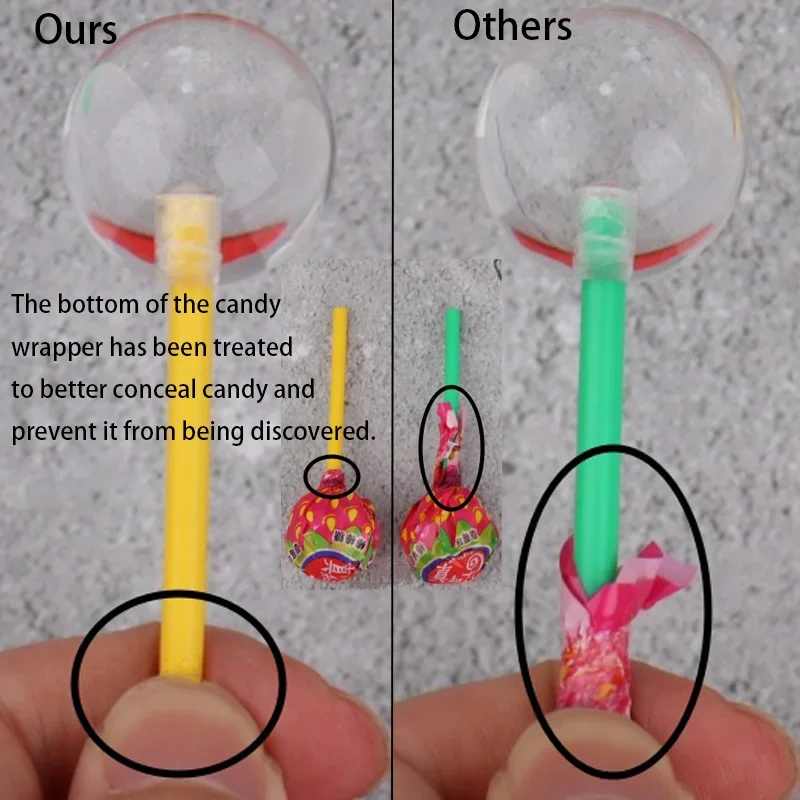 Bubbles Turn Into Iollipops Magic Tricks Props Suit Funny Stage Magic Toys for Children Street Gimmick Easy To Do for Beginner
