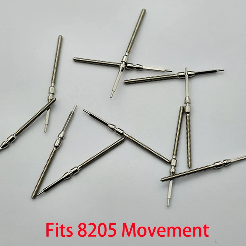 2pcs/4pcs Watch Crown Stem Spare Parts Crown Watch Steel Stem Kit Fits For 8205 Automatic Mechanical Movement Stem Watch Parts