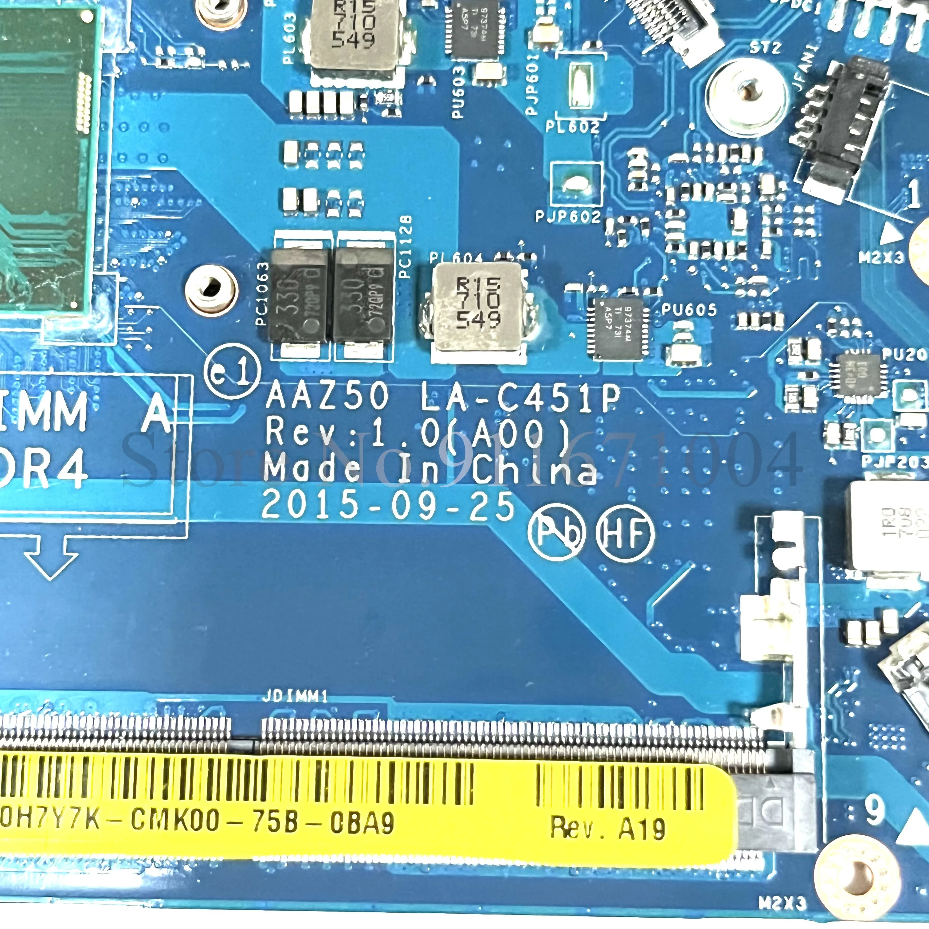 AAZ50 LA-C451P For Dell Latitude 12 7270 E7270 Laptop Notebook Motherboard WIth I3 I5 I7 CPU YKJ5K W5VXR T0V7J Mainboard