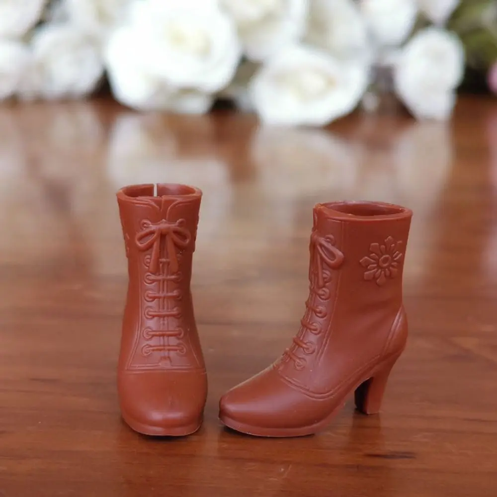 Fashion Doll Shoes Plastic DIY Accessories Female Doll Boots Multistyles for 1/6 BJD 30cm Dolls Fit Foot Length 2cm Dolls