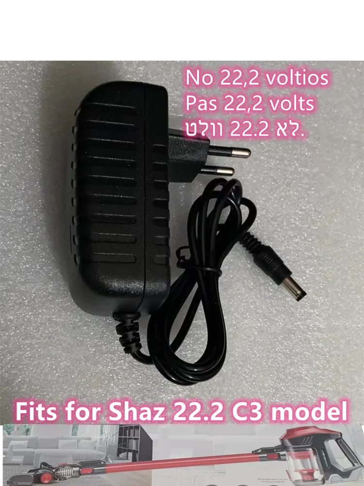 EU Plug Adapter Charger for SILVERCREST SHAZ 22.2 C3 Handheld Vacuum Cleaner Parts Accessories