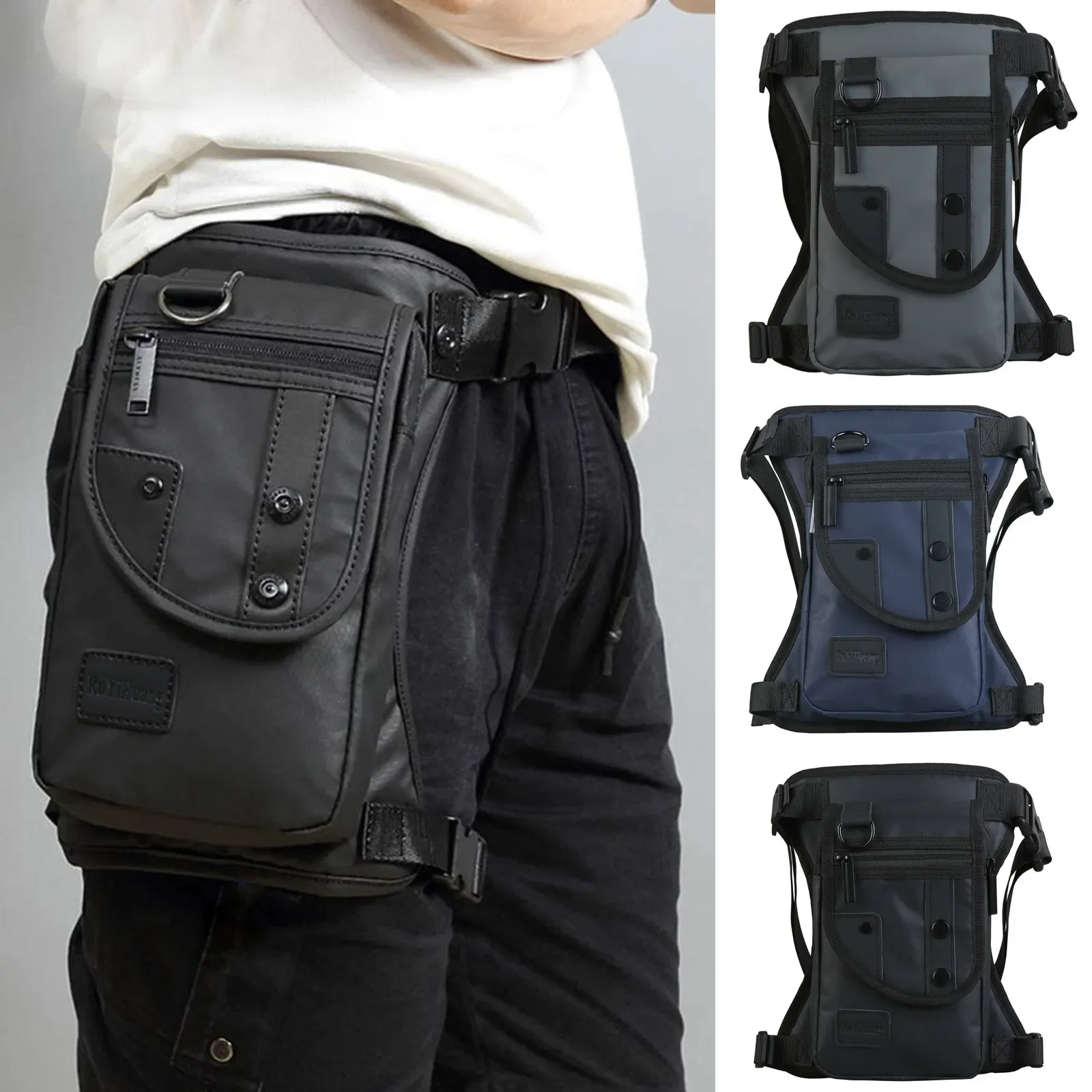 

Riding Thigh Nylon Bags Packs Waist Multifunction Tactical Drop Shoulder Bum Male Fashion Men Messenger Hip Legs Bag Pack