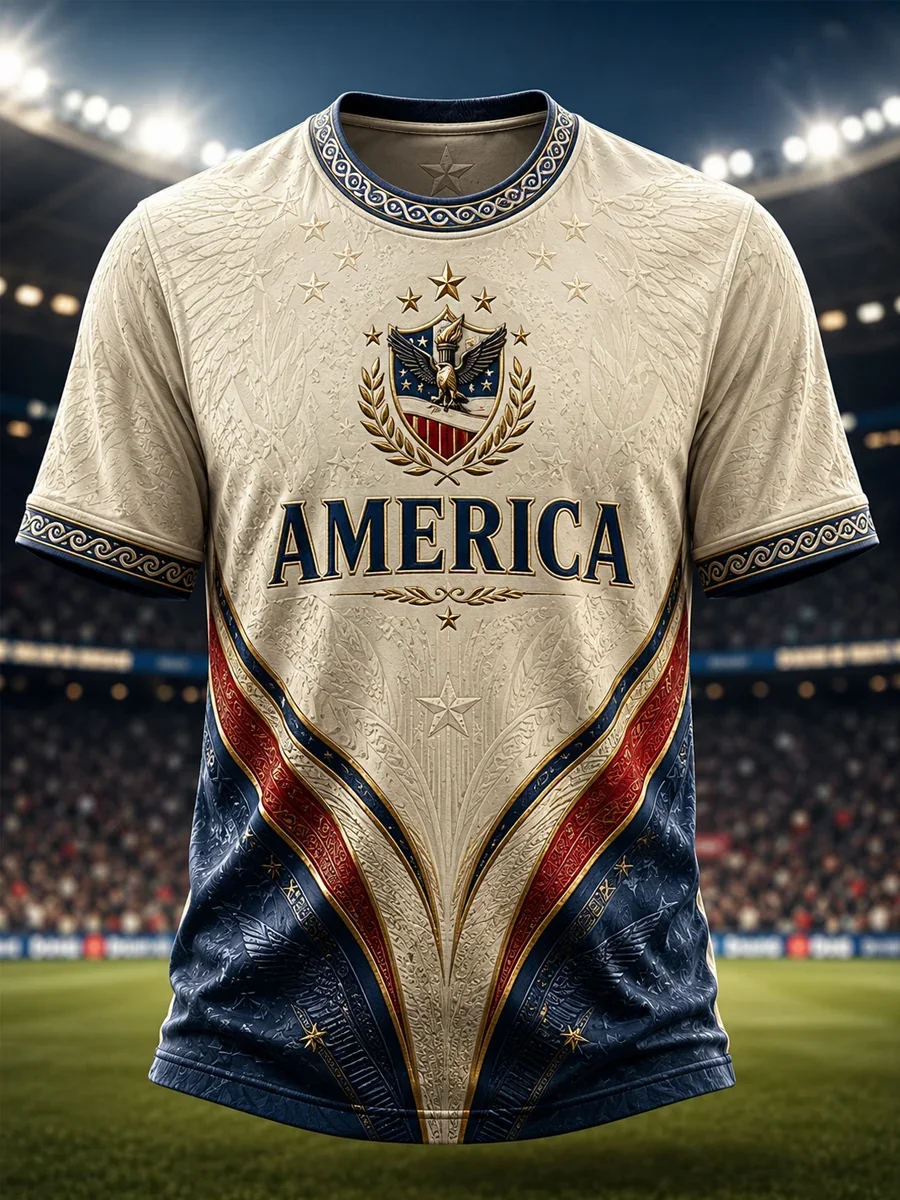2026 Edition American Fan Football Training T-shirt - 3D Printed - Fashionable and Comfortable - Family-Personalized Clothing