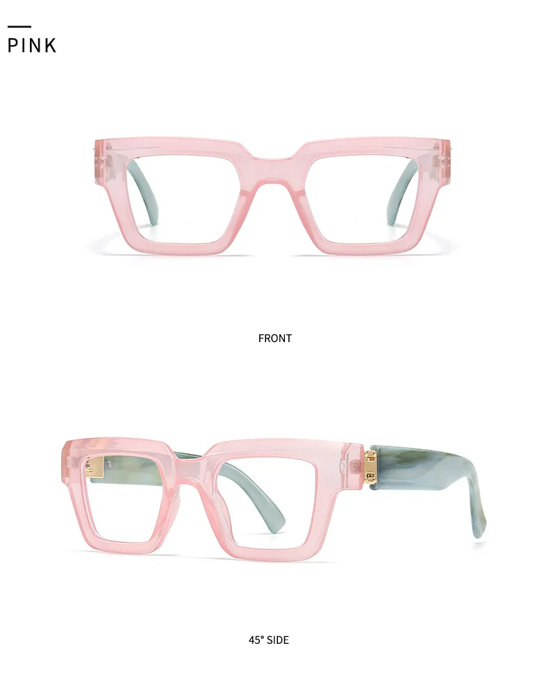 Marke Design Retro Lesebrille für Mann und Frauen Mode Luxus Beine Große Größe Quadratische Presbyopie Brillen Dioptrien 0 bis + 6,0 – Detail 11