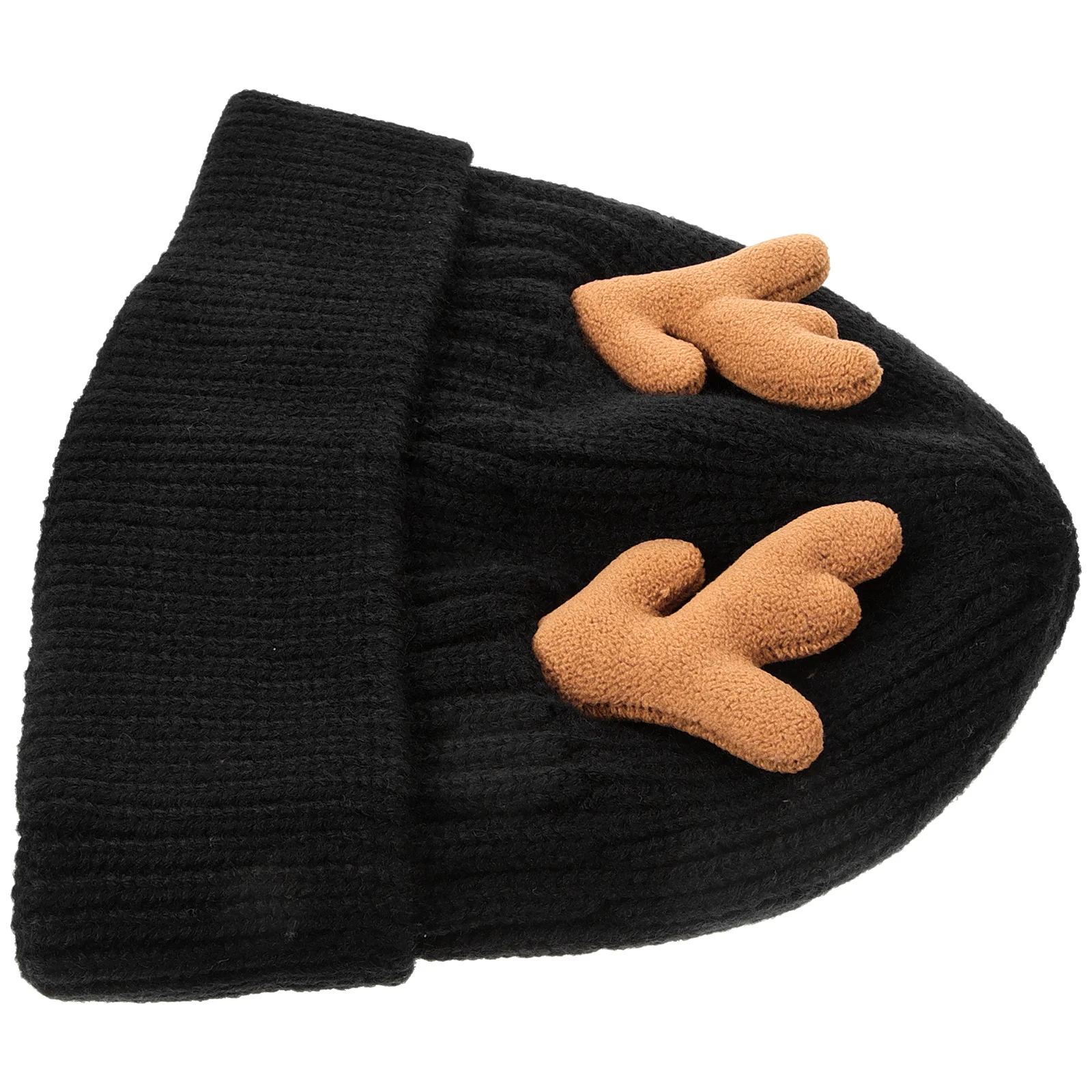 

1Pcs Fashionable Christmas Antlers Knit Cap Warm Winter Beanie Soft Lining One Size Fits Most Great for Indoor Outdoor Use