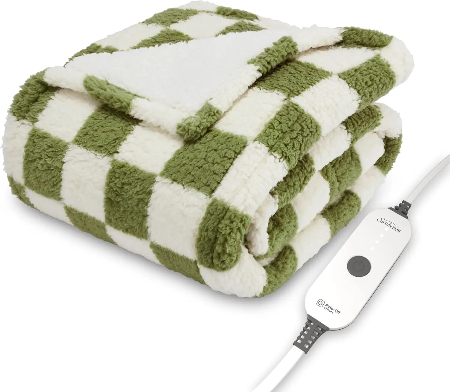 

Printed Royal Sherpa Foot Pocket Heated Throw Blanket, 50x60 Inch, 4 Heat Settings, Auto Shut-Off, Machine Washable