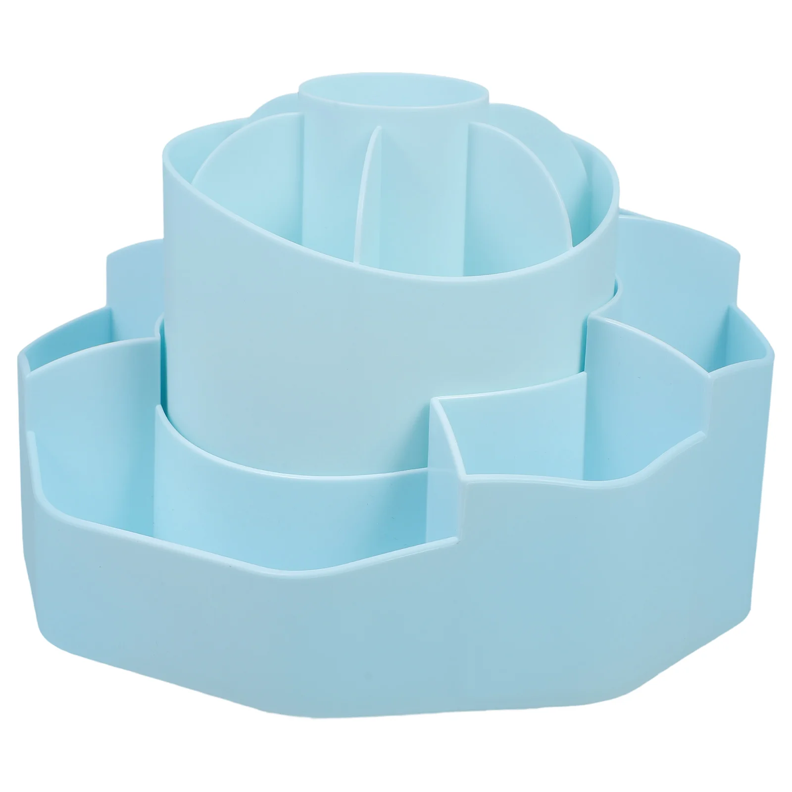 

s Skyblue Rotating Pencil Holder Storage Box Desk ganizer Pen Cup Students Detachable Compartment Multifunctional Use Versatile