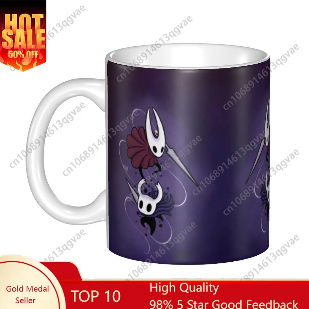 

Personalized DIY Anime Game Hollow Knight Ceramic Mugs Coffee Cup Creative Present