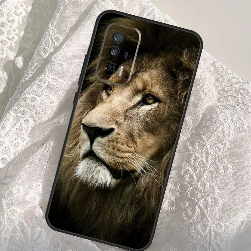 King Of The Jungle Lion Case For Xiaomi 14T Pro 13T 12T 11T 13 14 Ultra POCO X6 F6 Pro M6 X3 X5 M5s F3 F5 Cover