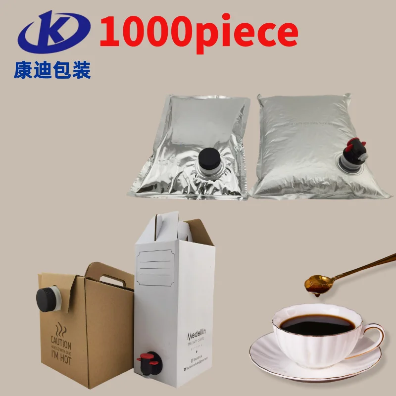 10 00piece.Custom.1L 2L 3L 10 litre bag in box 5L BIB spout coffee wine packaging bib 20 litre bag plastic drink pouch