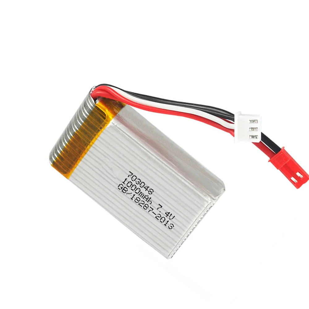 7,4 V 1000 mAh 703048   Batteria Lipo per batteria giocattolo MJXRC X600 2S 7.4 V 1000 MAH con parti RC JST/SM/T/EL-2P/SMALL TAMIYA PLUG