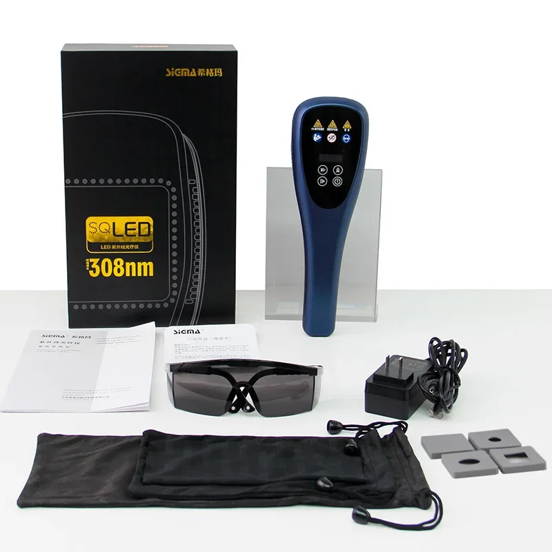 SIGMA 308nm Targeted UVB Therapy Device SQ308PHRFF for Vitiligo Treatment LED Light Phototherapy Handheld Home Use Machine