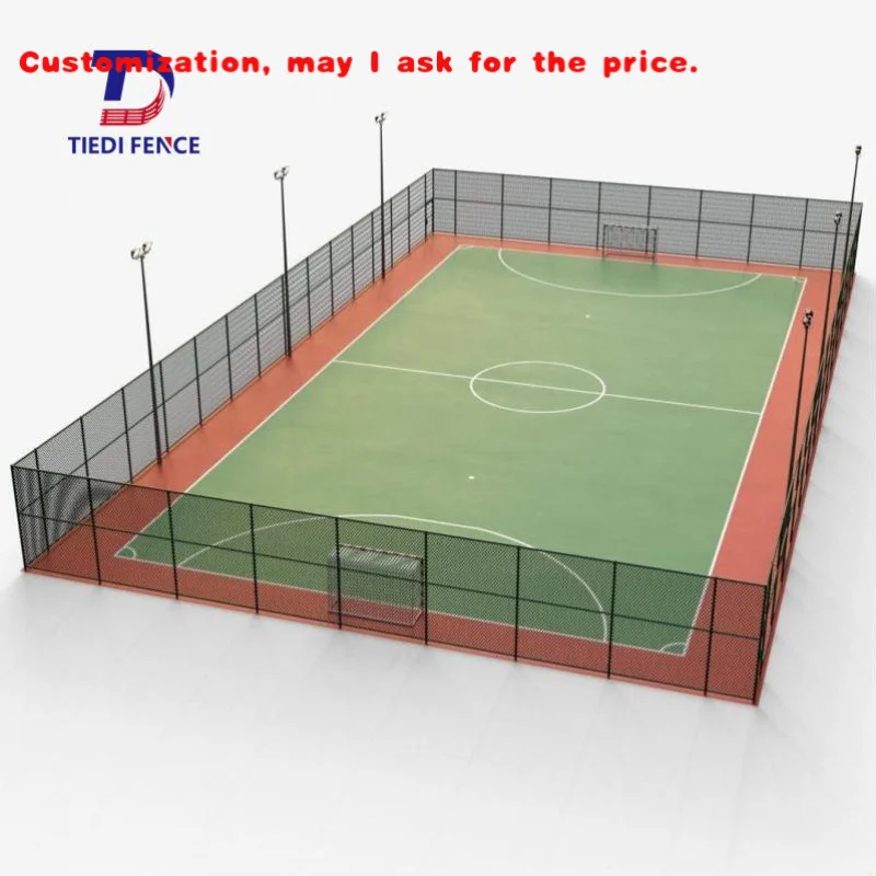 custom.Chain Link Playground Wire Mesh Fence Sport Field Fence Multi Sports Court Fencing