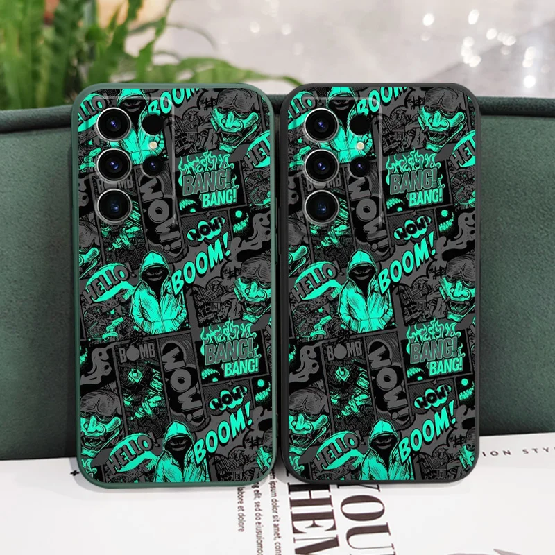 Blackened Clown Phone Case For Samsung Galaxy S25 S24 S23 S22 S21 S20 S10 S10E Ultra Plus FE Note 20 Ultra 10 9 Plus Cover