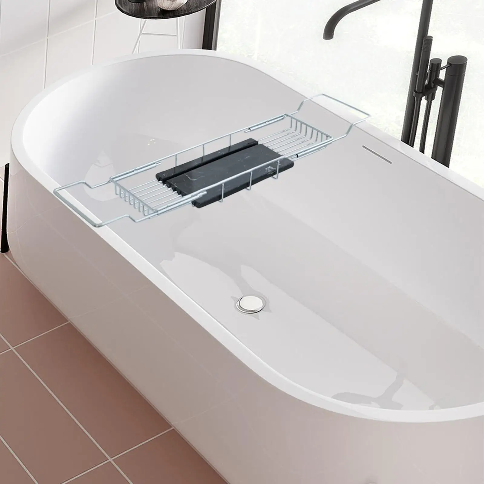 Bathtub Tray Caddy Multipurpose Durable with Additional Slot