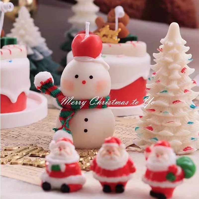 

Xmas Snowman Candle Silicone Mold DIY Decoration Gift Candle Soap Mould