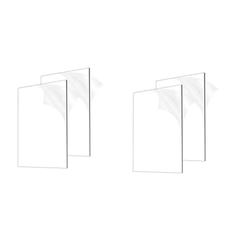 

AB42-4Pcs 1/8In Thick (3Mm) Acrylic Sheets, Clear Cast Plexiglass 8X12in For Signs DIY Display Projects, Craft, Photo Frames Dur