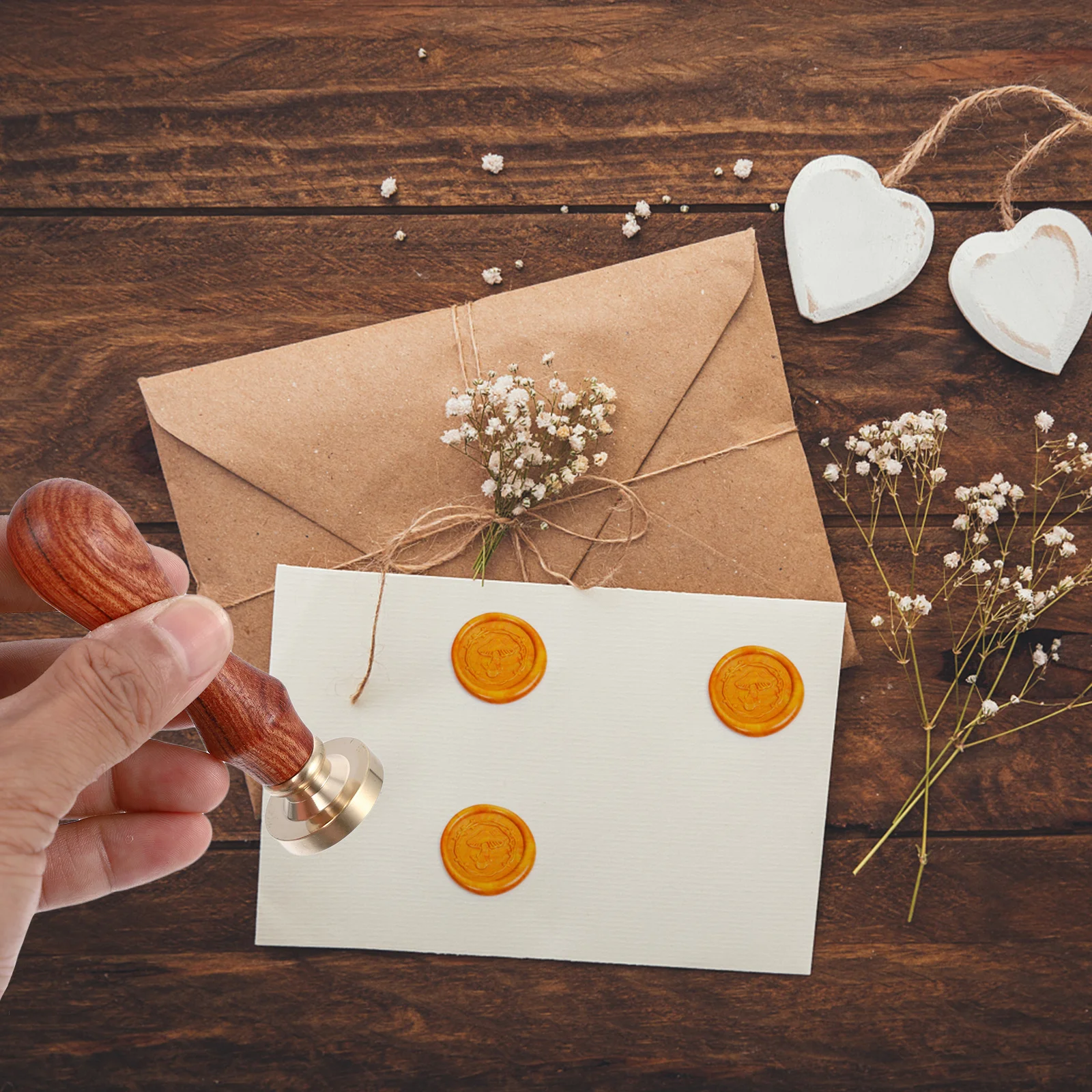 

Mushroom Wreath Sealing Wax Exquisite Alloy Wood Craft for Letters Invitations Scrapbook DIY Decor