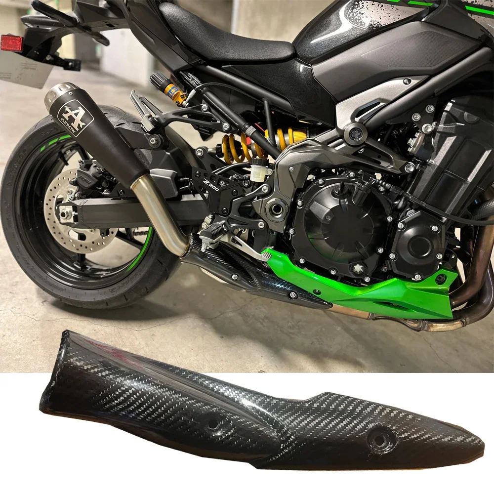 2023 Z900SE Exhaust System Middle Pipe Heat Shield Cover Guard Anti-Scalding Shell Slip On Muffler For Kawasaki Z900 SE Carbon