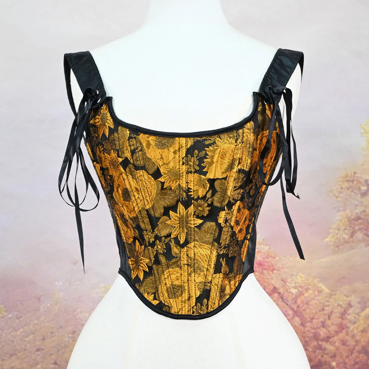 323 الأوروبية والأمريكية عبر الحدود مثير الرجعية الطباعة حزام خلفي عظم السمك الجسم النحت لباس خارجي مشد ملابس داخلية 2025