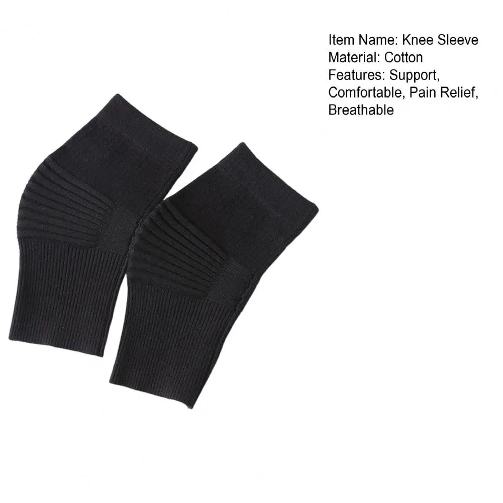 1 par de rodilleras de 20cm para hombres y mujeres, rodillera de algodón elástico para soporte de rodilla, mejora de la circulación, alivio del dolor