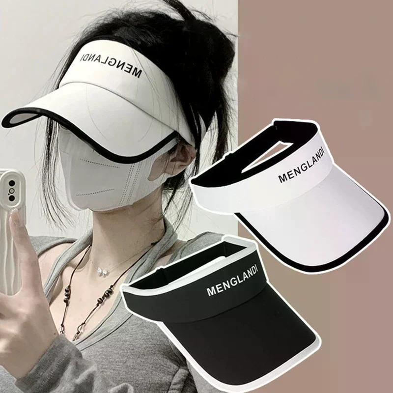 Long Brim Sunscreen Cap For Women Girl Anti-UV Sun Protection Bonnet Summer Run Sports Female Duck Tongue Hat Visors