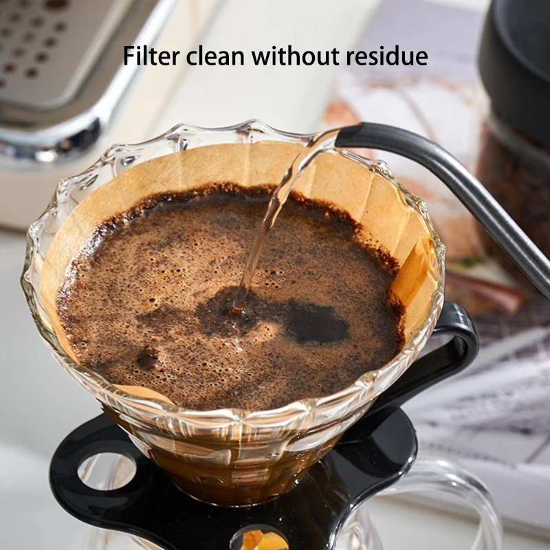 50/100Pcs Coffee Filter Paper V-Shaped Sector Wood Pulp Drip Paper Various Size Tea Infuser Accessories Tool_NEW