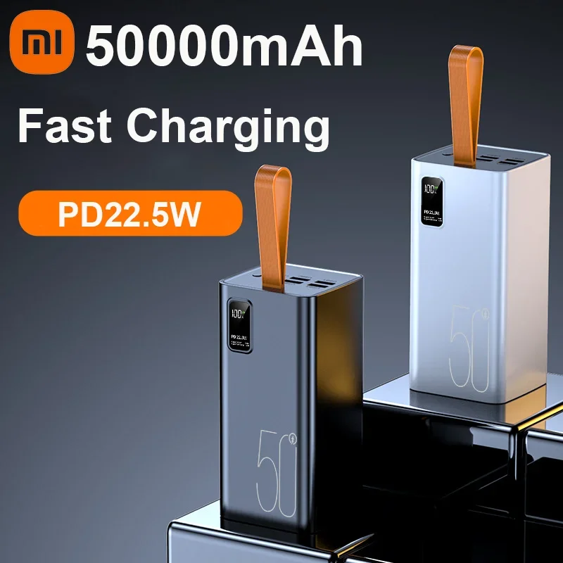 Portable Power Bank 50000mAh Large Capacity Fast Charging PD20W 22.5W External Spare Battery Powerbank For iPhone Xiaomi