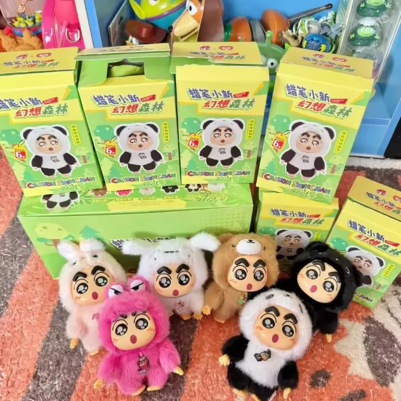 Original Crayon Shin chan Plush Blind Box Doll Pendant Cartoon Anime Periphery Desktop Ornament Keychain Children's Toy Gift