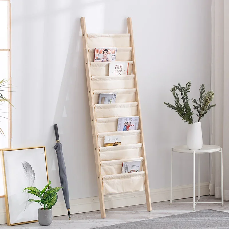 Special Offer Children's Bookshelf, Cloth Art Floor Standing Rack, Bedside Books and Newspapers Storage, Kid-Friendly Design