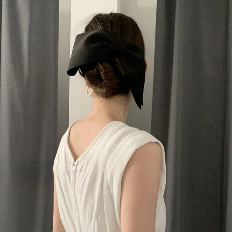 

Wedding Bowknot Hair Clip Women Hair Bows Ponytail Holder Elegant Hair Ornament 15UB