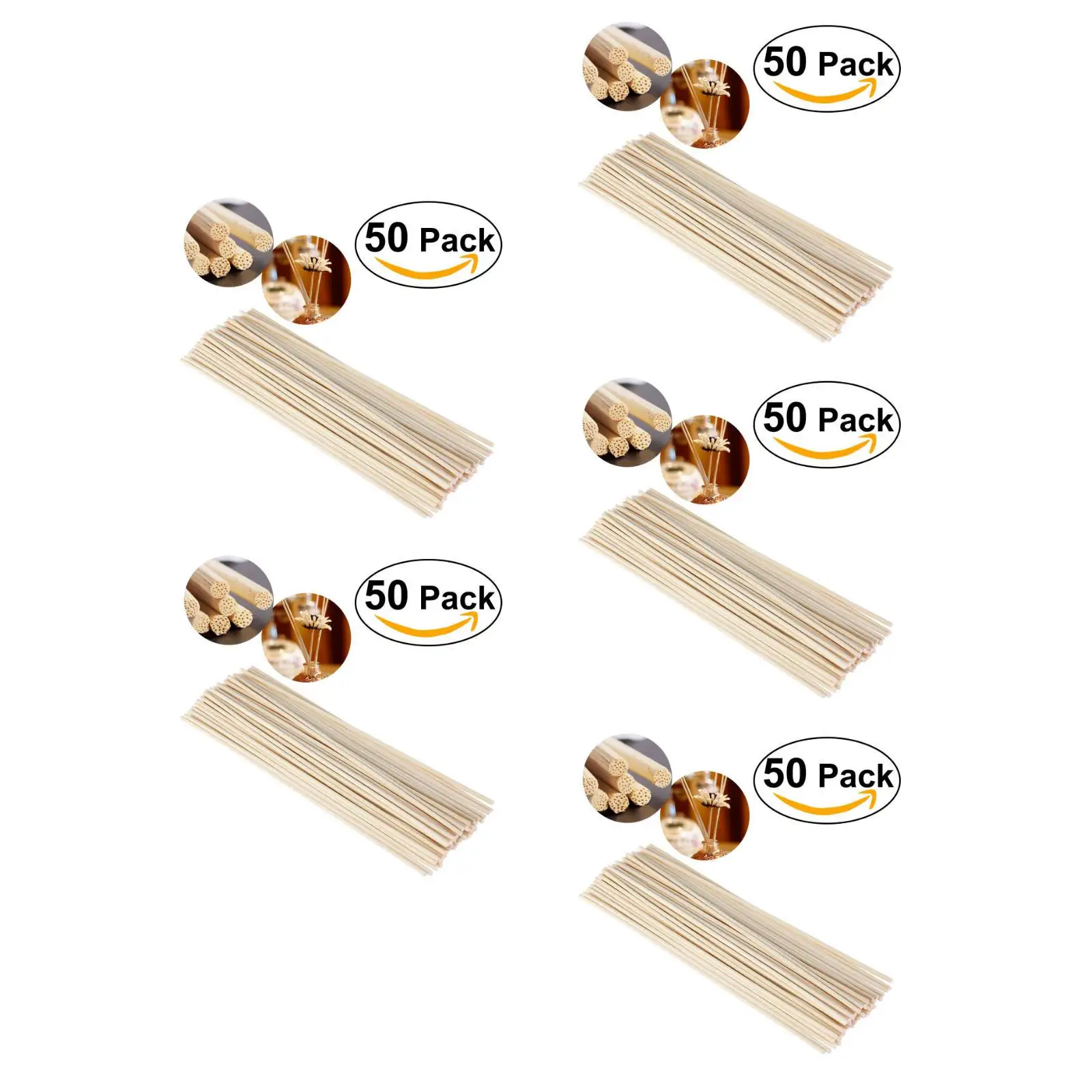 

5pcs Set of 5 Oil Duffuser Rattan Essential Oils Diffusers for Home Stick Replacement