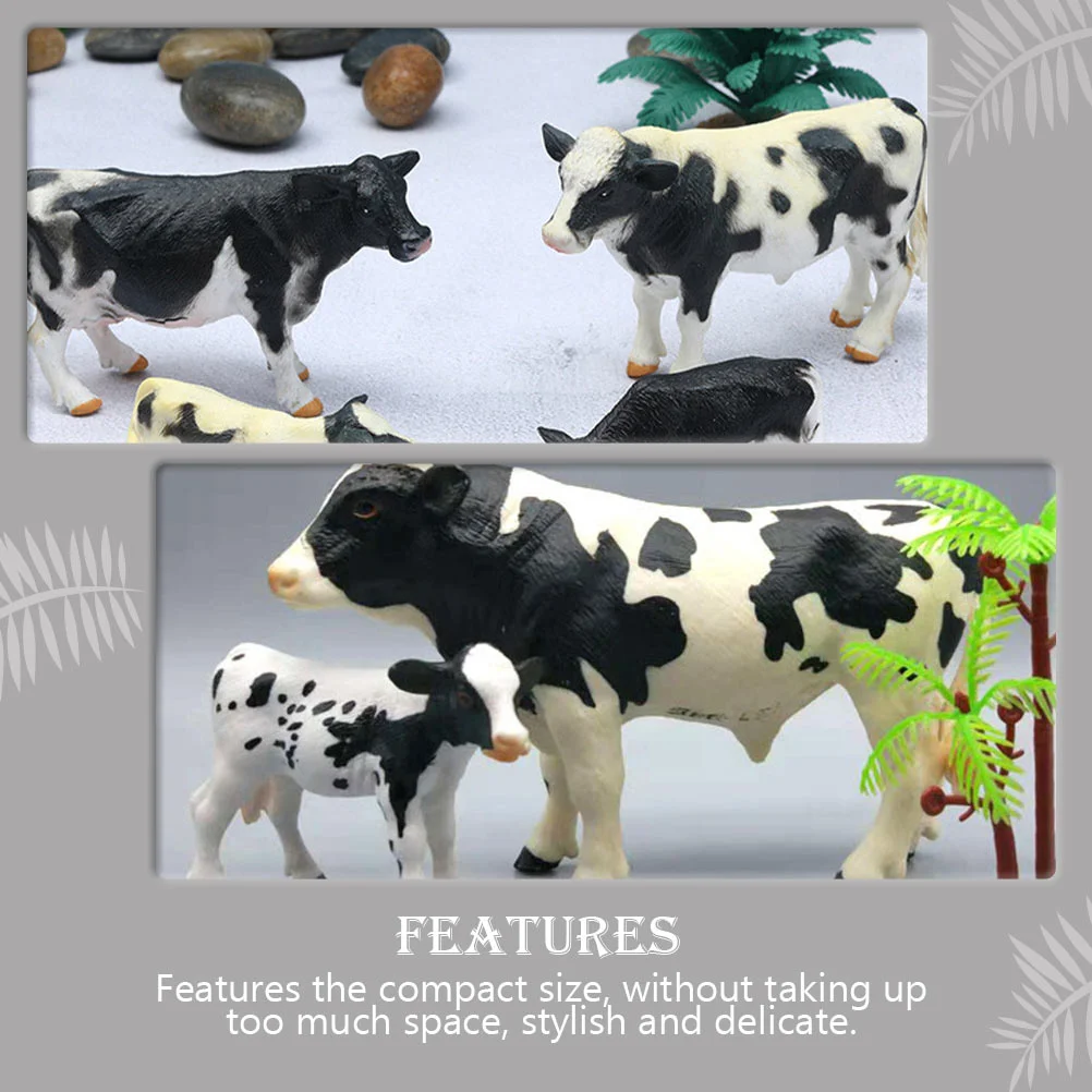 Cow Model Simulation Adornments Animal Toys Desktop Pvc Models Children Parent-child Children’s