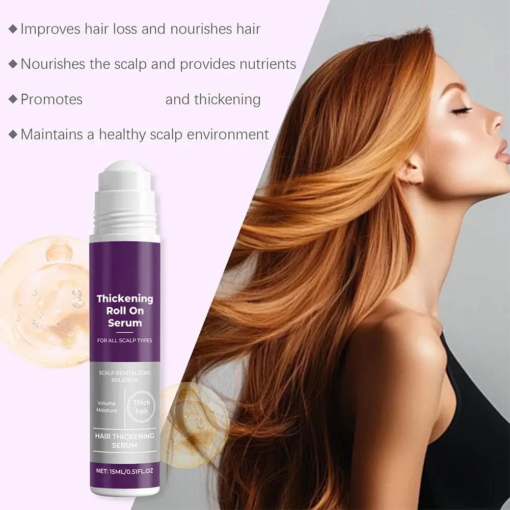 جوهر كرة دوارة مغذي للشعر يقوي جذور الشعر تحسين صحة الشعر العناية اللطيفة فروة الرأس لامعة العناية بالشعر جوهر لفة على #6