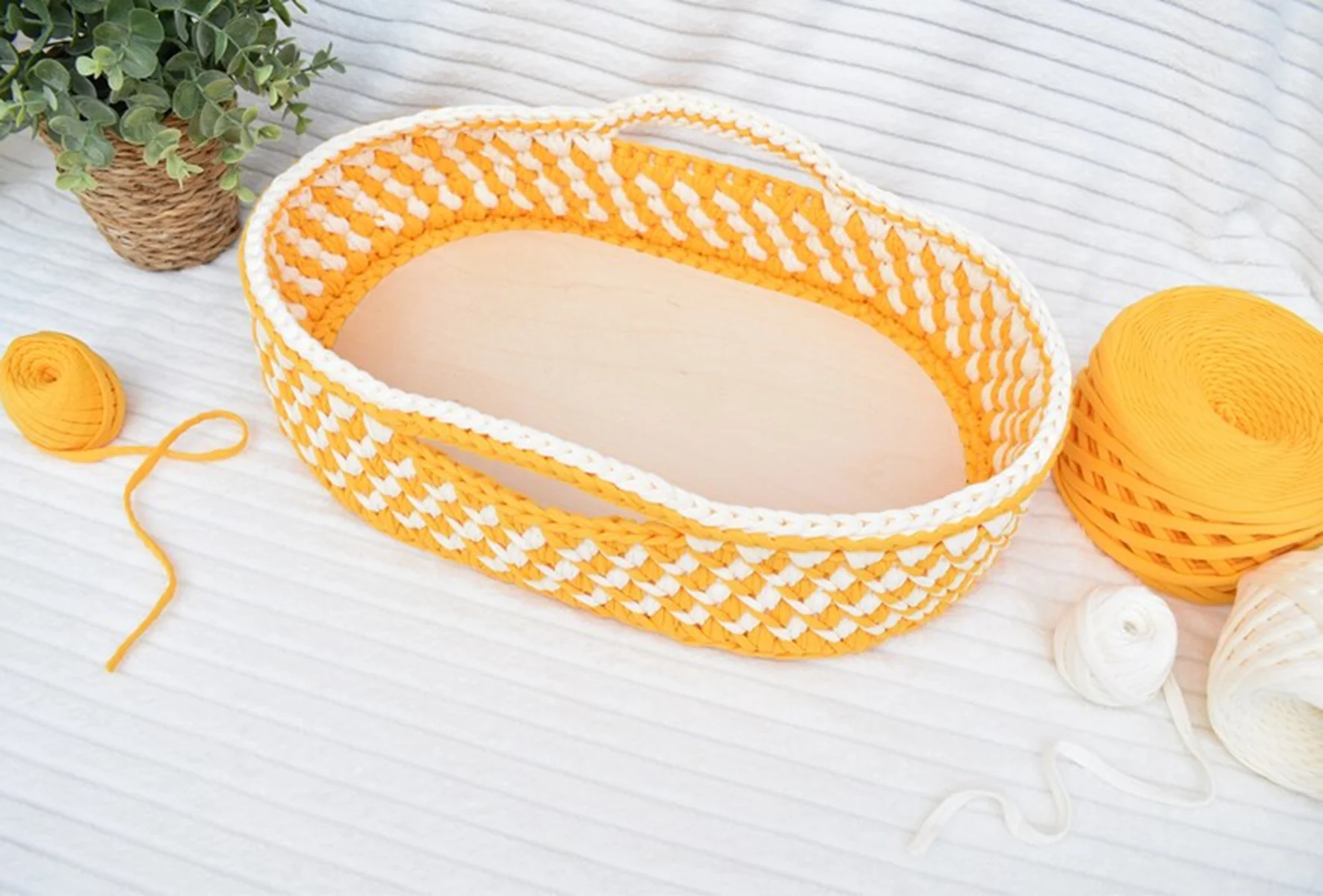 

4 шт., большая деревянная корзина OVAL для кукол, корзина Moses, корзина для хранения игрушек, вязаная крючком корзина «сделай сам»