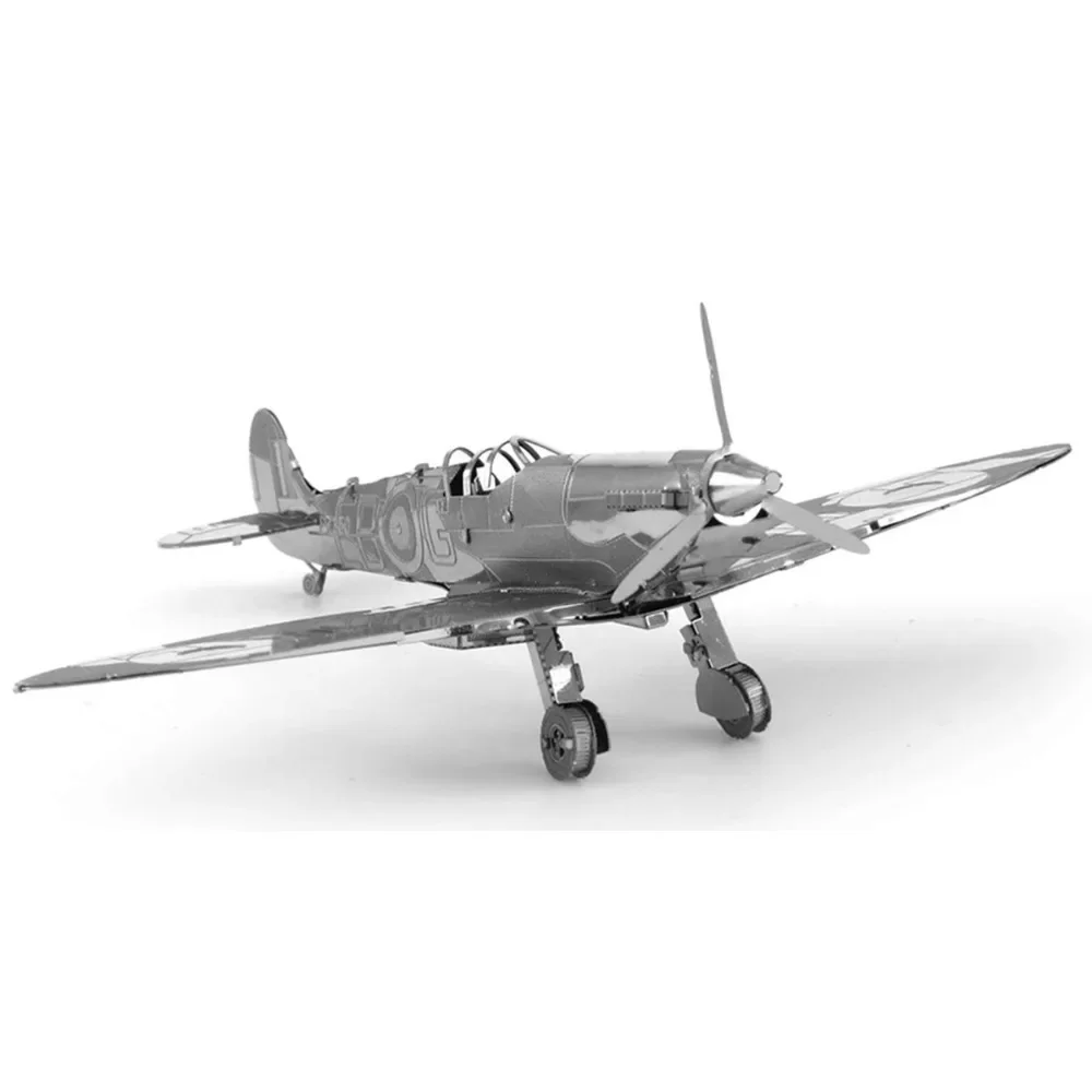 3D Spitfire Home Decor Metal FigurinePuzzle DIY High Difficulty Hand-assembled Model Desk Decoration Decorative Birthday Gifts