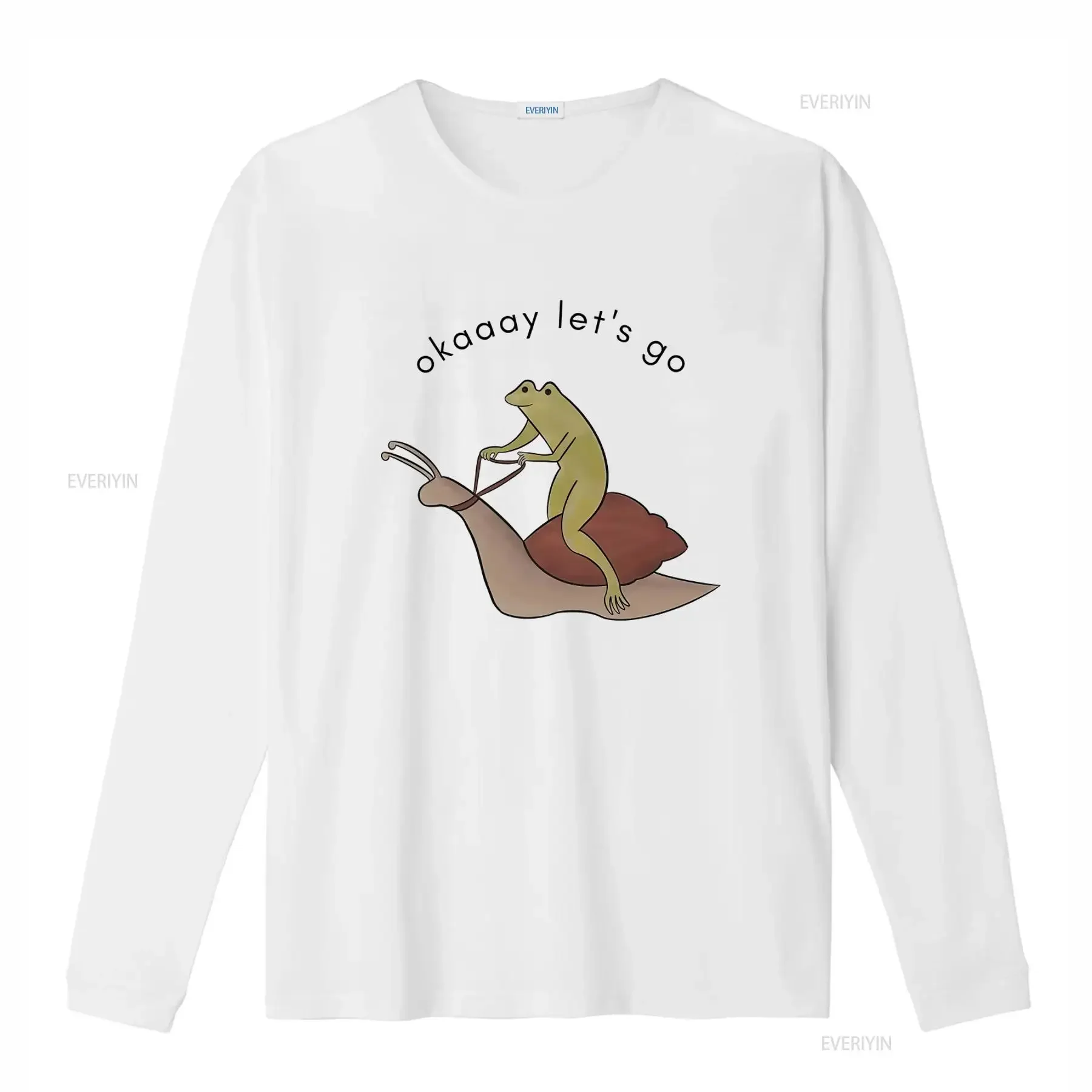 Weirdcore Clothing Funny Frog Riding Snail T Shirt Motivational Vintage Oddly Specific Cursed Meme Okay Lets Go vintage Washed