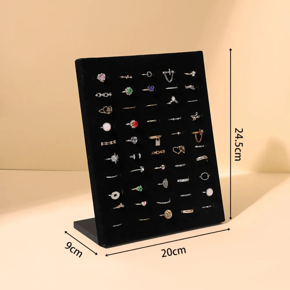 New Portable Ring Display Plate Plastic Flannel Ear Studs Holder Jewelry Display Holders Jewelry Display