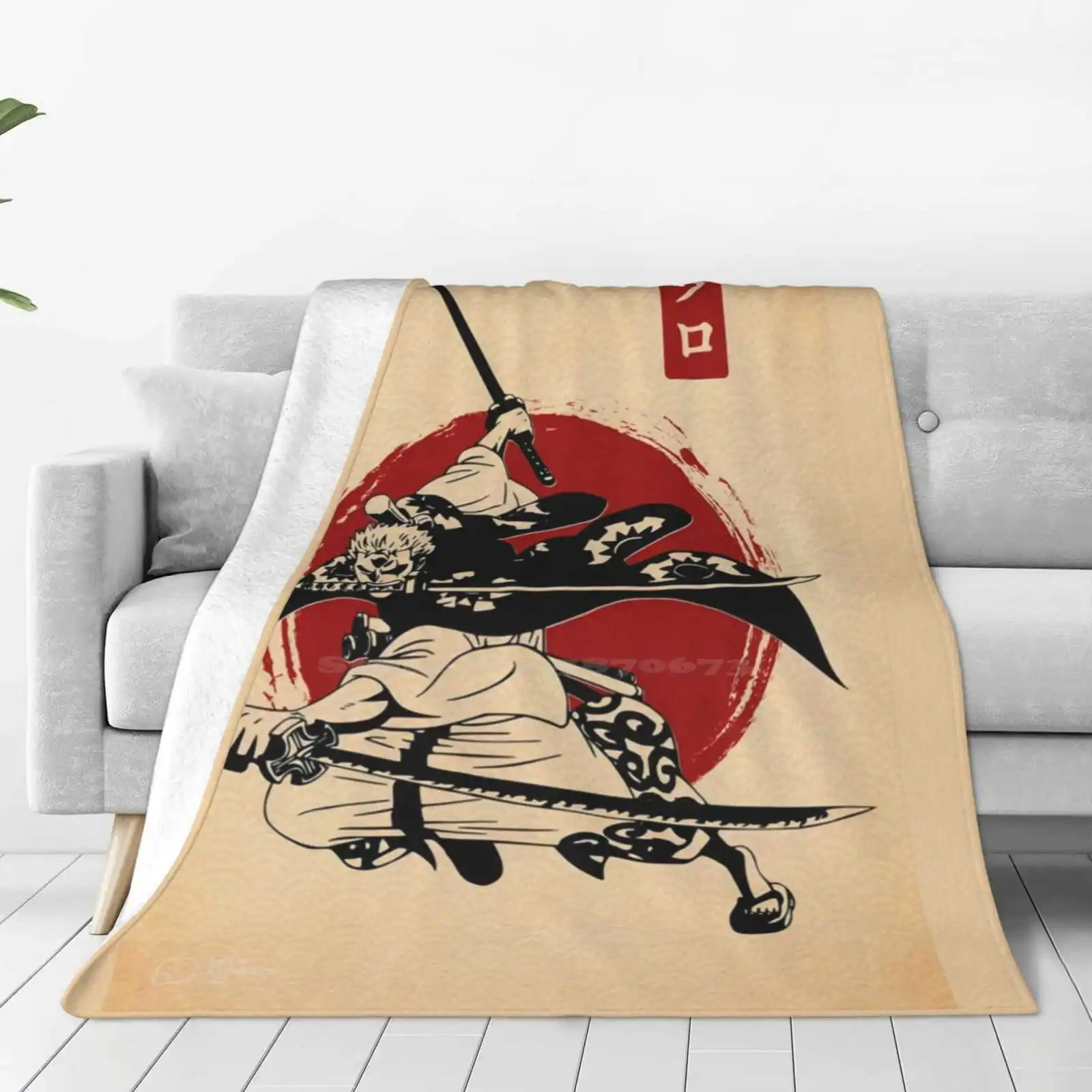 Roronoa Zoro Anime Trend Style Funny Fashion Soft Blanket Sanji Hero Pirate Nami Cartoons Monkey D Luffy Straw Hat Mugiwara