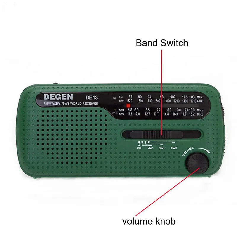 Přenosné bezodkladnost rádio FM 87mhz-108mhz multiband transceivery USB energie břeh vysokopevnostní baterka podpora pro FM/MW/SW